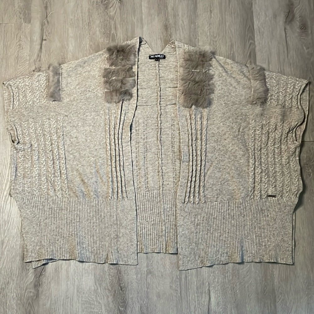 Picadilly open front knitted cardigan Large